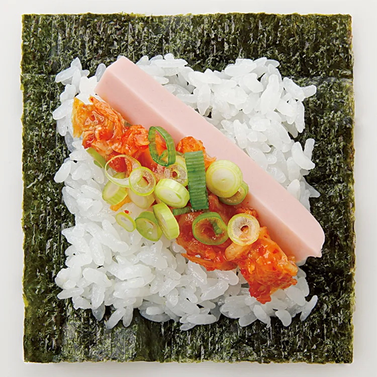 ouchi sushi 04 - 簡単生ハムキムチ手巻き寿司 塩分2㌘
